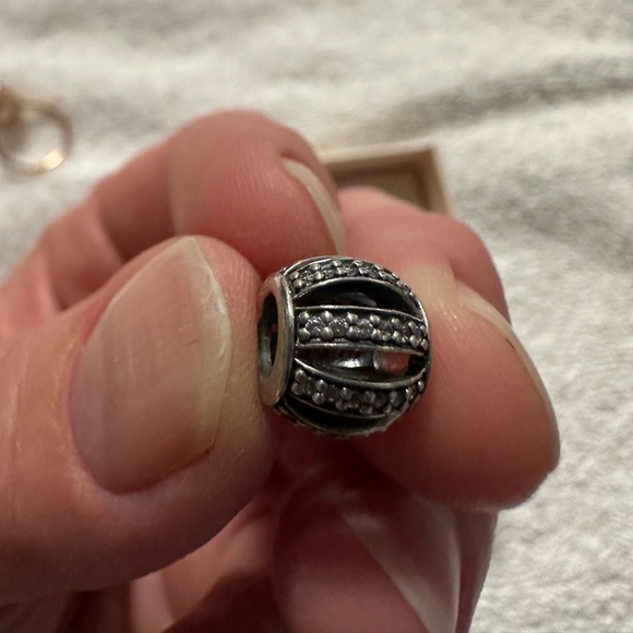 Pandora charm, Openwork “pave stripes”, retired - Picture 5 of 5